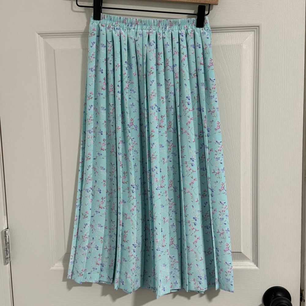 Vintage Pastel Floral Maxi Skirt Cottagecore Fairy Coquette Womens Small Petite